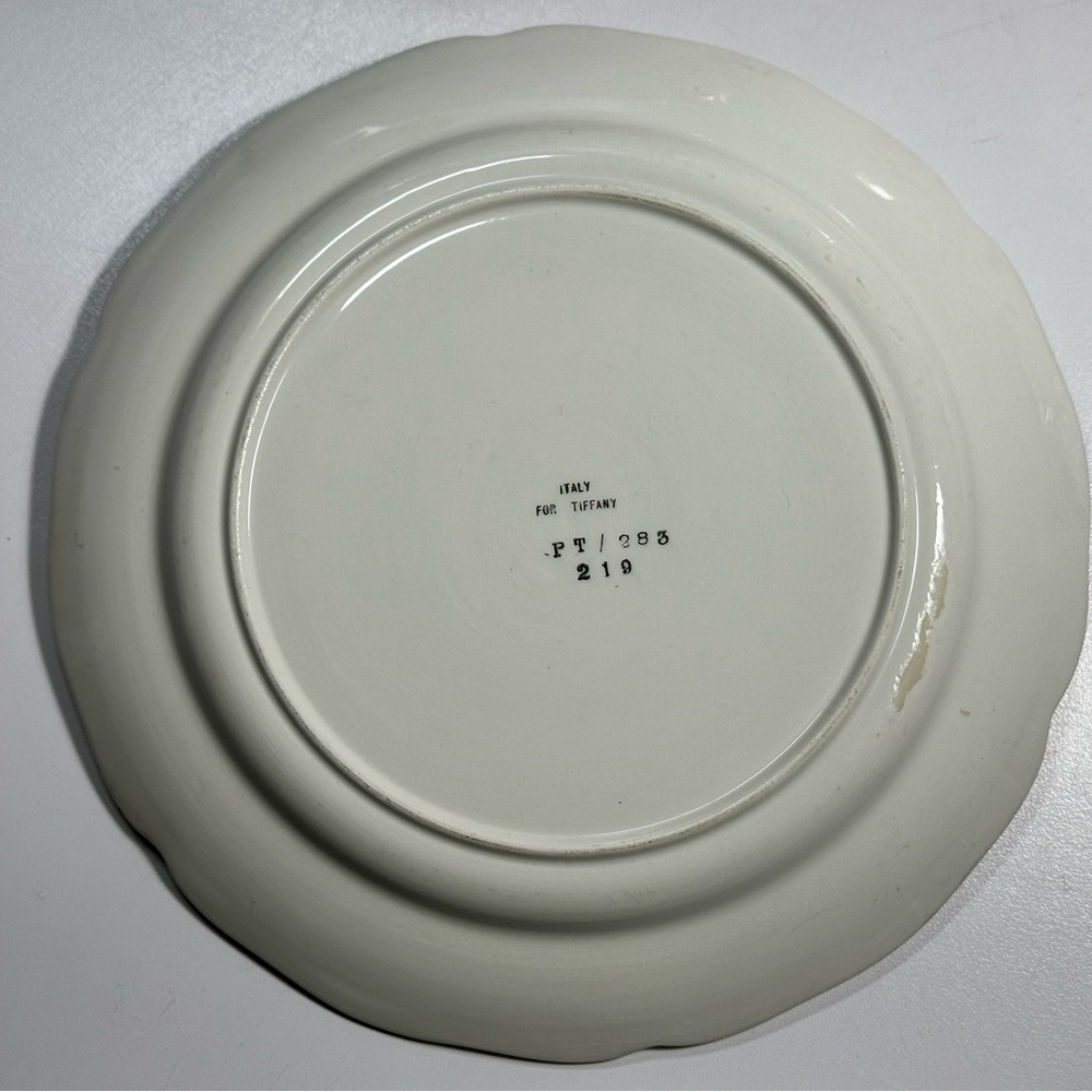 13pc (12+1) Antique Tiffany & Co. 8” Plates Dragonfly/Butterfly/ Bows Numbered - Picture 11 of 15